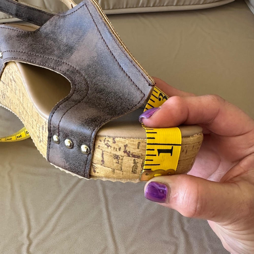 BBPM Platform Cork Wedge Beach Sandals, Size 7.5, NWOT - Picture 10 of 10